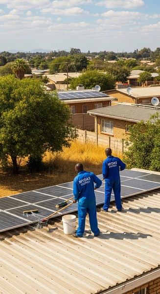 Solar Panel Installation - Harare Residence - Complete 5kW solar system installation for residential property in Harare. Features high-efficiency ...